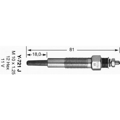 Žhavící svíčka NGK Y-721J – Hledejceny.cz