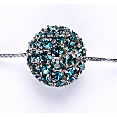 Čištín Koule se Swarovski krystalem celo stříbrná 16.5 mm blue zirkon přívěsek 36940605 Stříbrný P 1338