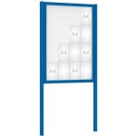 PROCITY Venkovní vitrína Classique, 16 x A4, včetně sloupků, modrá | Zboží Auto