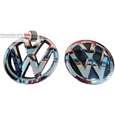 VW znak 135+130mm chrom - set 2 kusy – Zboží Mobilmania