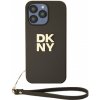 Pouzdro a kryt na mobilní telefon Apple DKNY Stack Logo kryt s poutkem pro iPhone 15 Pro - olivový 57983120285