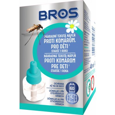 Bros Náplň pro elektrický odpařovač proti komárům pro děti 40 ml 454 – Sleviste.cz