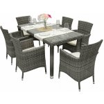 DEOKORK Zahradní ratanová sestava MODENA II. 1+6 (šedá) – Zboží Dáma
