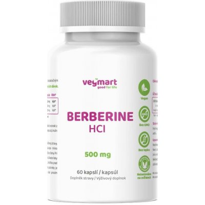 Vegmart Berberin HCl 500 mg 60 kapslí – Hledejceny.cz