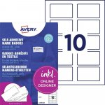 Avery-Zweckform L4785-20 acetátové hedvábí bílá jmenovky 80 x 50 mm 200 ks – Sleviste.cz