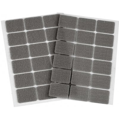 Suchý zip samolepicí obdélníčky 25x32 mm, malé, 4 šedá – Hledejceny.cz