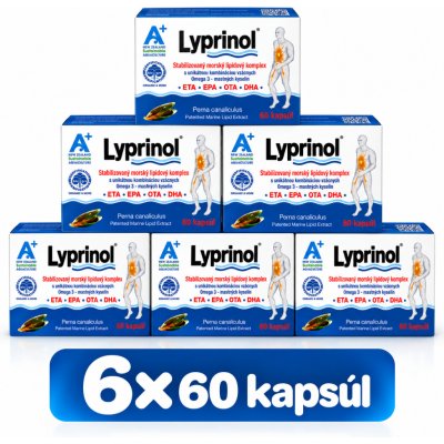 Lyprinol při zánětech kloubů a dejch.cest 6 x 60 kapslí – Hledejceny.cz