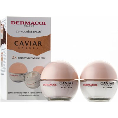 Dermacol Caviar Energy denní pleťový krém Caviar Energy Day Cream 50 ml + noční pleťový krém Caviar Energy Night Cream 50 ml dárková sada – Zboží Dáma