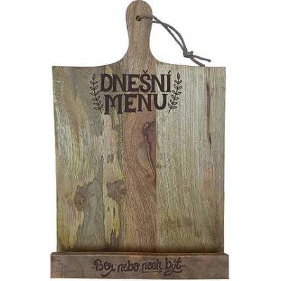 Dřevěný stojan na kuchařku 37 x 24 cm - dnešní menu – Zboží Mobilmania