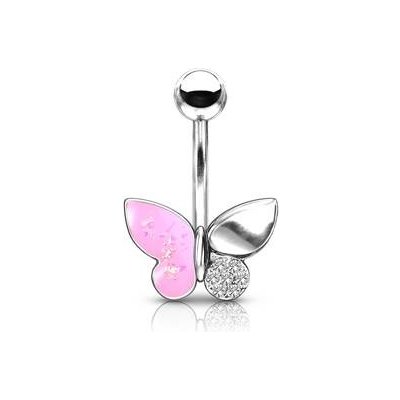 Šperky4U piercing do pupíku motýlek WP01331-P – Zbozi.Blesk.cz