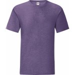 Fruit of the Loom Lehké pánské rovné bavlněné tričko Iconic fialová melír – Zboží Mobilmania