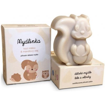 Mydlinka Dětské přírodní mýdlo s kozím mlékem veverka 90 g – Hledejceny.cz