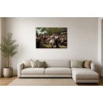 Obraz na plátně – Lidový tanec na dvoře 120 × 80 cm – Hledejceny.cz