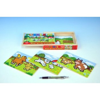 Teddies Puzzle dřevěné Moje první zvířátka