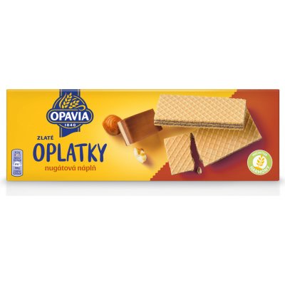 Opavia Zlaté Oplatky nugátové 146 g – Zboží Mobilmania