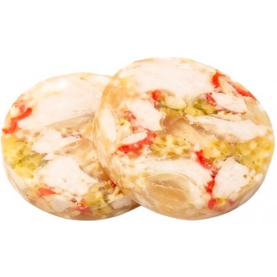 Fiala uzeniny z masa Milovické kuře v aspiku s brokolicí cca 300 g – Zboží Dáma