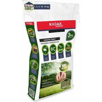 KADAX travní osivo, 120 m2, travní osivo, univerzální trávník, travní směs, travní osivo, osivo