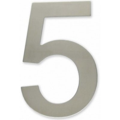Čísla na dveře 100mm nerez samolepící Varianta: číslice 5 – Sleviste.cz