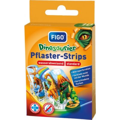 FIGO Voděodolné dětské náplasti - Dinosauři 10 ks – Zboží Dáma