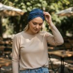 Ebbie bavlněný turban-style TEMNÁ MANDALA – Zboží Mobilmania