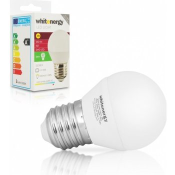 Whitenergy LED žárovka SMD2835 B45 E27 3W studená bílá