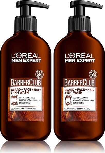 L\'ORÉAL PARIS Men Expert Barber Club 3v1 Gel 2 × 200 ml