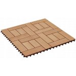 Petromila terasové dlaždice 30 x 30 cm 2 m² WPC teak 22 ks – Zboží Mobilmania