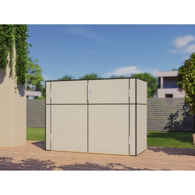 Bertilo HPL Sideboard 155 x 75 x 116 cm světle šedá – Hledejceny.cz