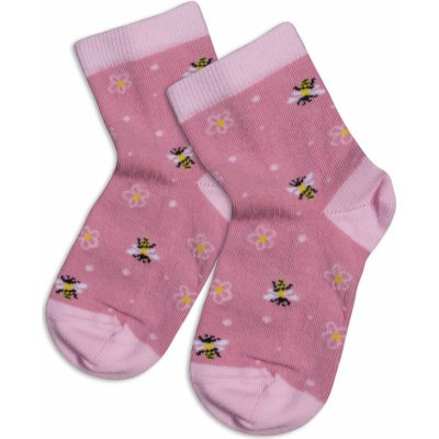 GATTA VČELKY Dívčí vzorované ponožky růžové – Zboží Dáma