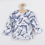 Kojenecká bavlněná košilka Nicol Dolphin Modrá – Zbozi.Blesk.cz