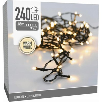 Mat osvětlení vánoční 18m 240LED teplá BÍ venkovní – Zboží Dáma