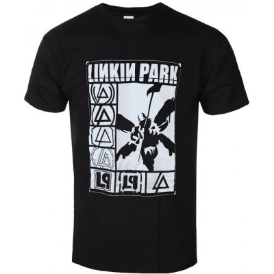 Metal ROCK OFF Linkin Park Logos Rectangle černá – Zboží Dáma