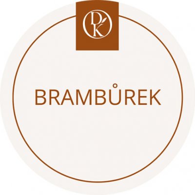 Davídkovo koření Etiketa Brambůrek béžová průměr 4,5 cm 1 ks – Zboží Dáma