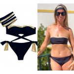 Sparkle*Me třpytivé plavky bikiny na zavazování černo zlatá – Hledejceny.cz