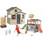 Smoby Set domeček Přátel a multifunkční centrum Friends Evo Playhouse Life rozšiřitelný se skluzavkou a basketbalovým košem s hrací stěnou – Hledejceny.cz
