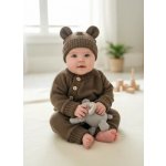 Kojenecká rostoucí 3D pletená souprava čokoláda – Hledejceny.cz