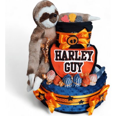 BabyDort třípatrový plenkový dort pro miminko HARLEY DAVIDSON – Hledejceny.cz