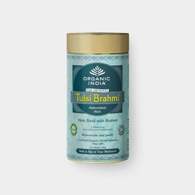 Organic India Tulsi Brahmi BIO plech 100 g – Zbozi.Blesk.cz