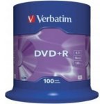 Verbatim DVD+R 4,7GB 16x, AZO, cakebox, 100ks (43551) – Zboží Živě