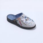 Pantofle s fotopotiskem koček modrá – Zboží Dáma