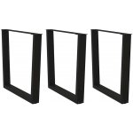 Omaxi 958335 Nohy k jídelnímu stolu ve tvaru V 3 ks černé 90 x 72-73,3 cm ocel – Hledejceny.cz