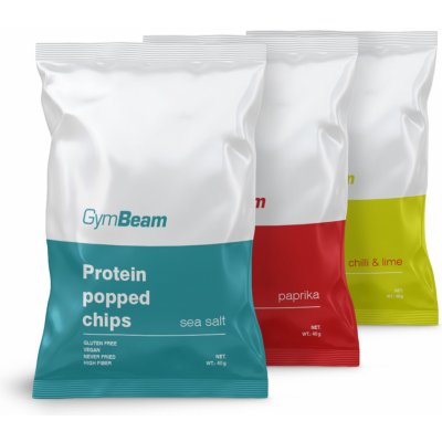 GymBeam Proteinové čipsy chilli a limetka 40 g – Zbozi.Blesk.cz