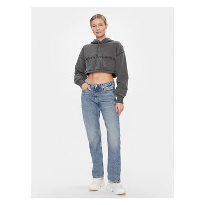 Calvin Klein Jeans mikina Hero Monologo Short Hoodie J20J222540 Šedá – Hledejceny.cz