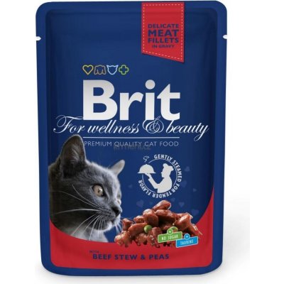 BRIT CAT WITH BEEF STEW&PEAS 100 g