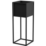 YLD Stojan na květiny kovový 28 x 28 x 75 cm černá – Hledejceny.cz