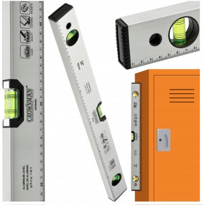 Poziomica 60cm Aluminiowa Poziomnica S magnetem, 3 libelky, délka 600 mm – Zboží Mobilmania