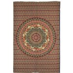Sanu Babu přehoz na postel květinová mandala modro-červený 130 x 210 cm – Zboží Dáma