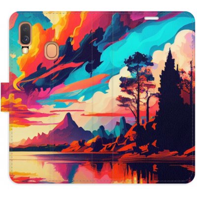 Pouzdro iSaprio Flip s kapsičkami na karty - Colorful Mountains 02 Samsung Galaxy A40 – Zbozi.Blesk.cz