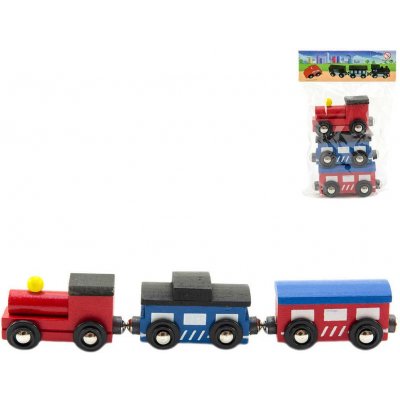 Teddies Vláček s vagóny na magnety 3 ks – Hledejceny.cz