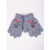 Dětské rukavice Yoclub chlapecké pětiprsté rukavice Grey